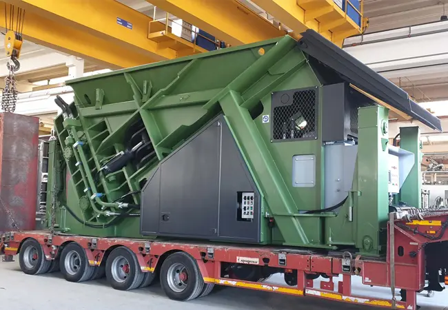 Schrägscheren der Serie GS, transportierbar zum Schneiden von Metallschrott Idromec Spa.